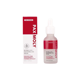 PaxMoly, Daily High Strength, 0.3% Retinol + 0.5% Bakuchiol, Anti-Aging & Repairing, Night, Serum, For Face, 30 ml - Teknashop L