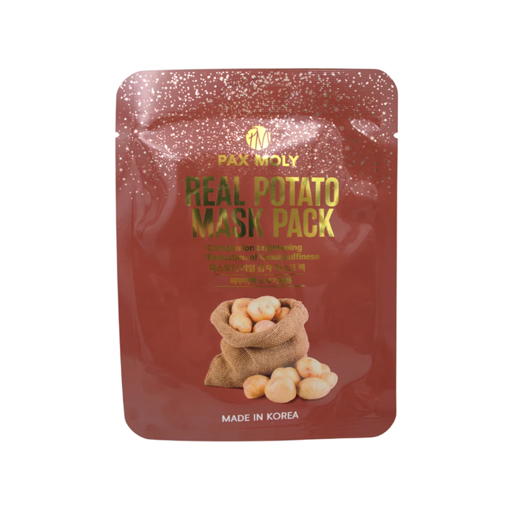 PaxMoly, Real Potato, Brightening, Sheet Mask, For Face, Day & Night, 25 ml - Teknashop Ltd