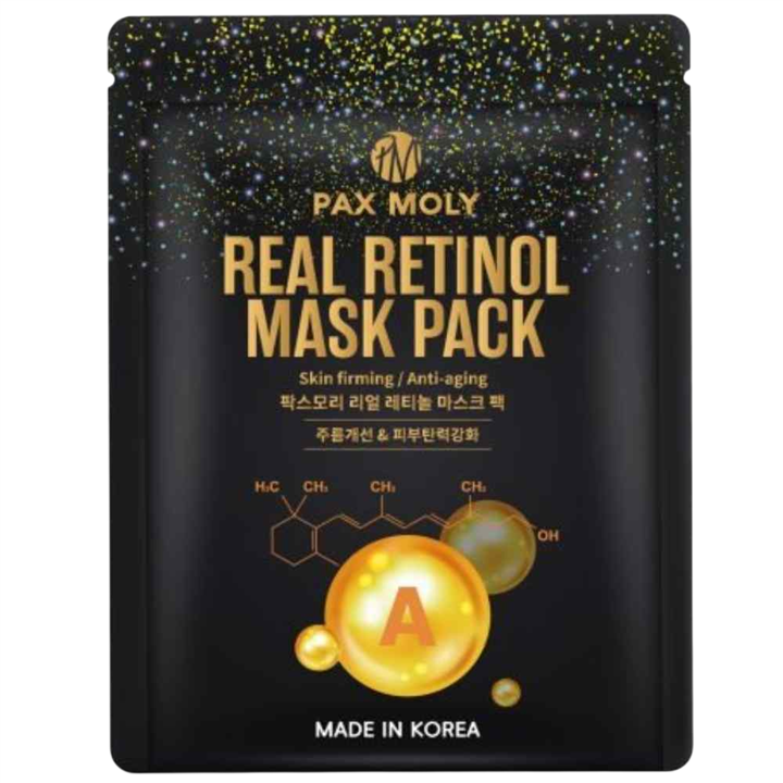 PaxMoly, Real Retinol, Anti-Aging, Sheet Mask, Face, Day & Night, 25 ml - Teknashop Ltd