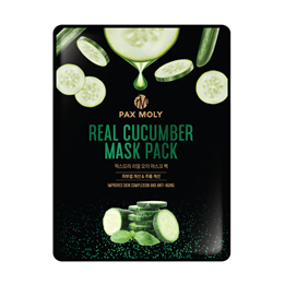 PaxMoly, Real Cucumber, Anti-Aging, Sheet Mask, For Face, 25 ml - Teknashop Ltd