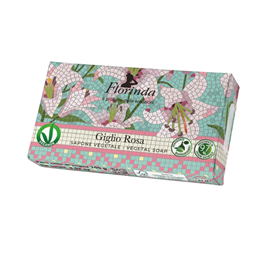 Florinda, Giglio Rosa, Vegan, Hydrating, Scented Soap Bar, Body, 100 g