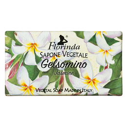 Florinda, Jasmine, Vegan, Hydrating & Cleansing, Floral, Scented Soap Bar, Body, 100 g