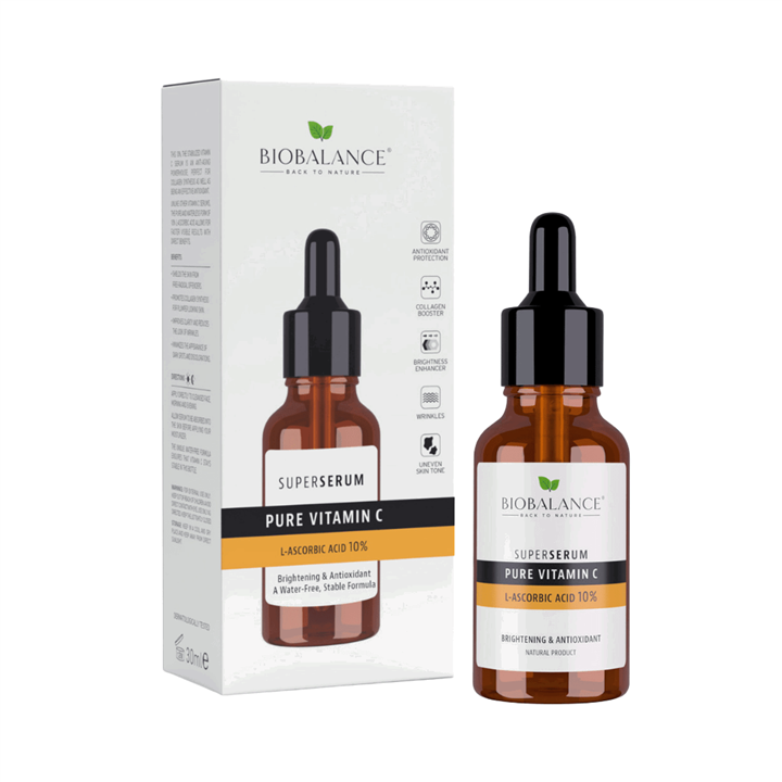 Bio Balance, Pure Vitamin C, Brightening & Anti-Aging, Day & Night, Serum, For Face & Neck, 30 ml