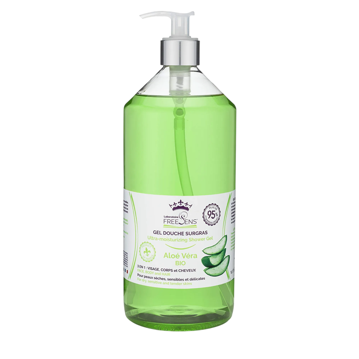 Laboratoire Freesens, Freesens, Shower Gel & Shampoo 2-In-1, Aloe Vera, 1000 ml - Teknashop Ltd