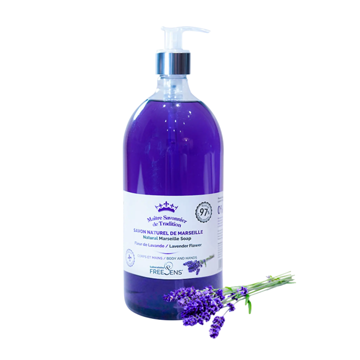 Laboratoire Freesens, Freesens, Lavandula, Gentle Cleansing, Liquid Soap, For Hands & Body, 1000 ml - Teknashop Ltd