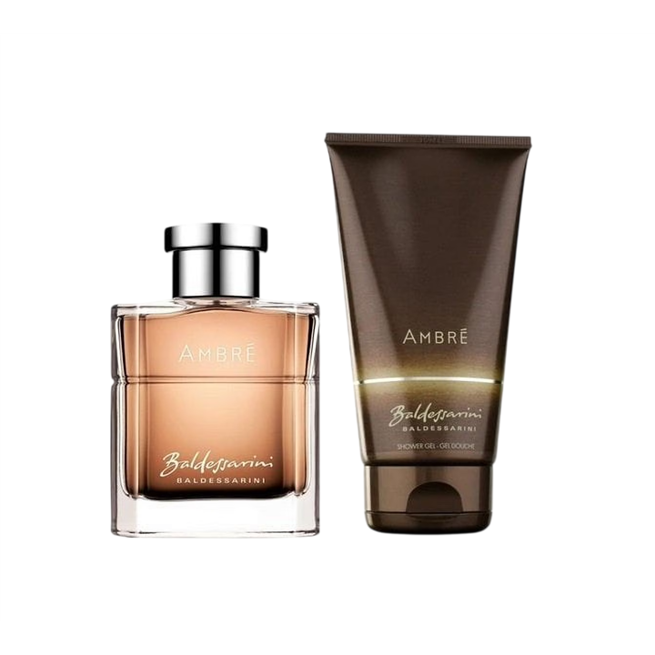Set Baldessarini: Ambre, Eau De Toilette, For Men, 50 ml + Ambre, Cleansing & Refreshing, Shower Gel, For All Skin Types, 200 ml