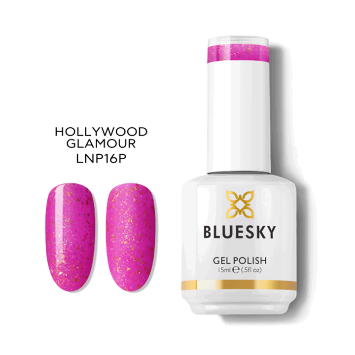 Bluesky, Bluesky, Glossy Shine Finish, Semi-Permanent Nail Polish, Hollywood Glamour, 15 ml