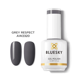 Bluesky, Bluesky, Glossy Shine Finish, Semi-Permanent Nail Polish, Grey Respect, 15 ml