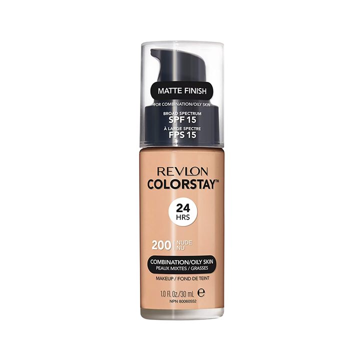 Revlon, Colorstay, Oil-Free, Matte, Liquid Foundation, 200, Nude, SPF 15 ml