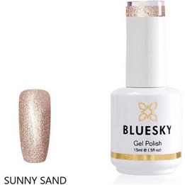 Bluesky, Bluesky, Shimmer Glitter, Semi-Permanent Nail Polish, Sunny Sand, 15 ml