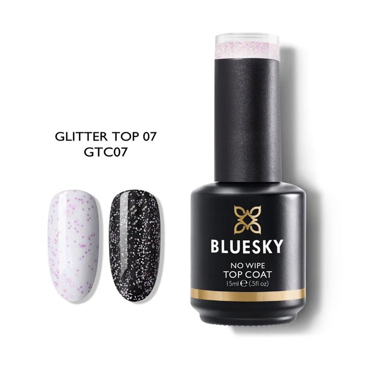 Bluesky, UV Glitter, Top Coat, Nail Polish, 07, 15 ml