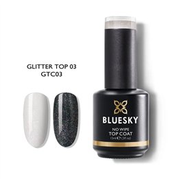 Bluesky, UV Glitter, Top Coat, Nail Polish, 03, 15 ml
