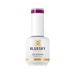 Bluesky, Bluesky, Glossy Shine Finish, Semi-Permanent Nail Polish, Purple Berry, 15 ml