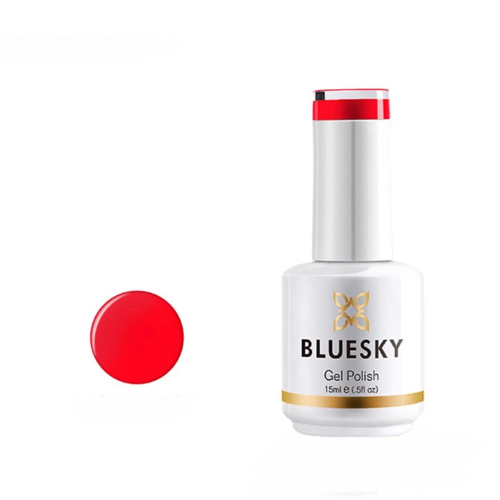 Bluesky, Bluesky, Glossy Shine Finish, Semi-Permanent Nail Polish, Red Carrot, 15 ml