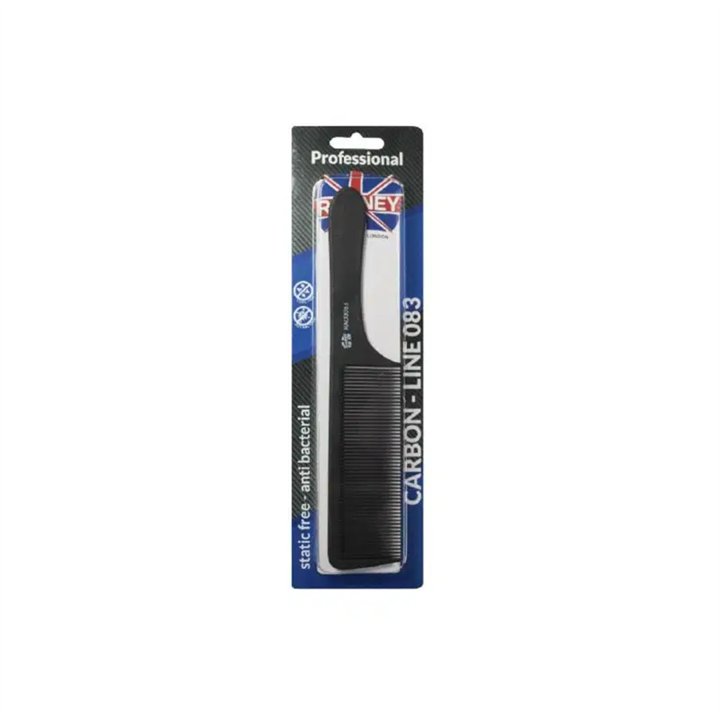 Ronney, Carbon Line, Carbon Cutting Comb, Hair Plastic Comb, Black, Antistatic