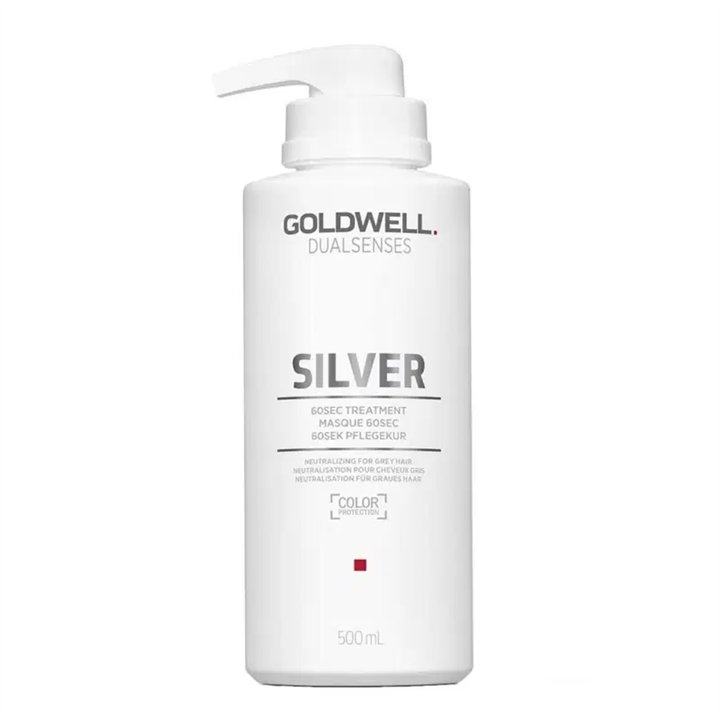 Goldwell, Dualsenses Silver 60 Sec, Hair Treatment Cream Mask, Colour Correcting & Nourishing, After shampooing, 500 ml