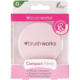 Brushworks, Compact Mirror, Pink