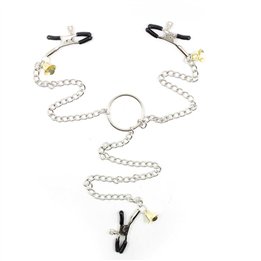 Nipple Clamps and Clit Clamps with Chain Metal - 843658379388