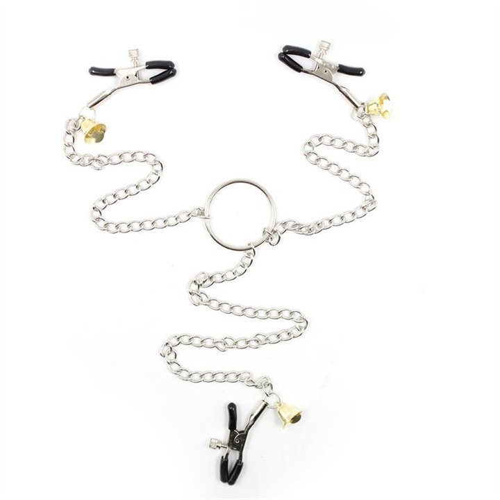 Nipple Clamps and Clit Clamps with Chain Metal - 843658379388