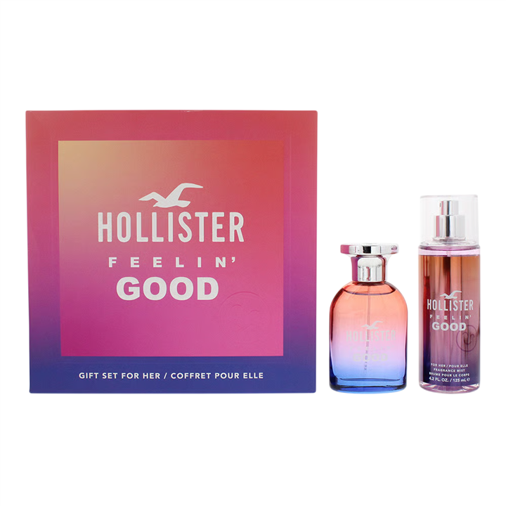 Set Hollister: Feelin' Good, Eau De Parfum, For Women, 50 ml + Feelin' Good, Body Spray, 125 ml - Teknashop Ltd