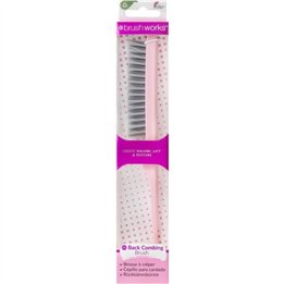 Brushworks, Brushworks, Back Comb Brush, Hair Brush, Pink, Volumising & Sleek Finish