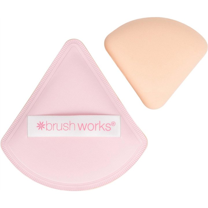 Set Duo, Brushworks, Powder Puff Duo, Powder Brush, 2 pcs - Teknashop Ltd