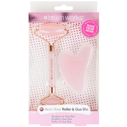 Set Brushworks: Gua Sha, Lifting, Face Massage Stone + Brushworks, Cooling, Depuffing, Face Massage Roller