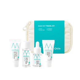 Set Ottie: Soak Out, Microbiome, Cleansing & Hydrating, Cleansing Gel, For Face, 15 ml + Soak Out, AHA/BHA, Exfoliating Serum, 1