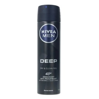 Nivea Men Deep Black Carbon Deodorant Spray 150ml - man - Teknashop Ltd