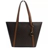 Michael Kors Large Pratt Brown Shoulder Zip Tote Bag