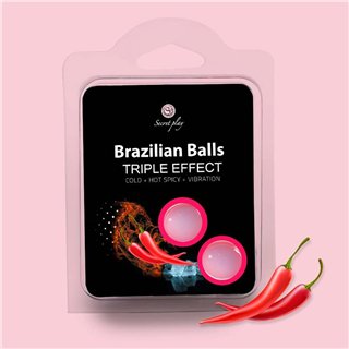 Set 2 Brazilian Balls Triple Effect (Heat, Cold and Vibration) - F3699 - Teknashop Ltd