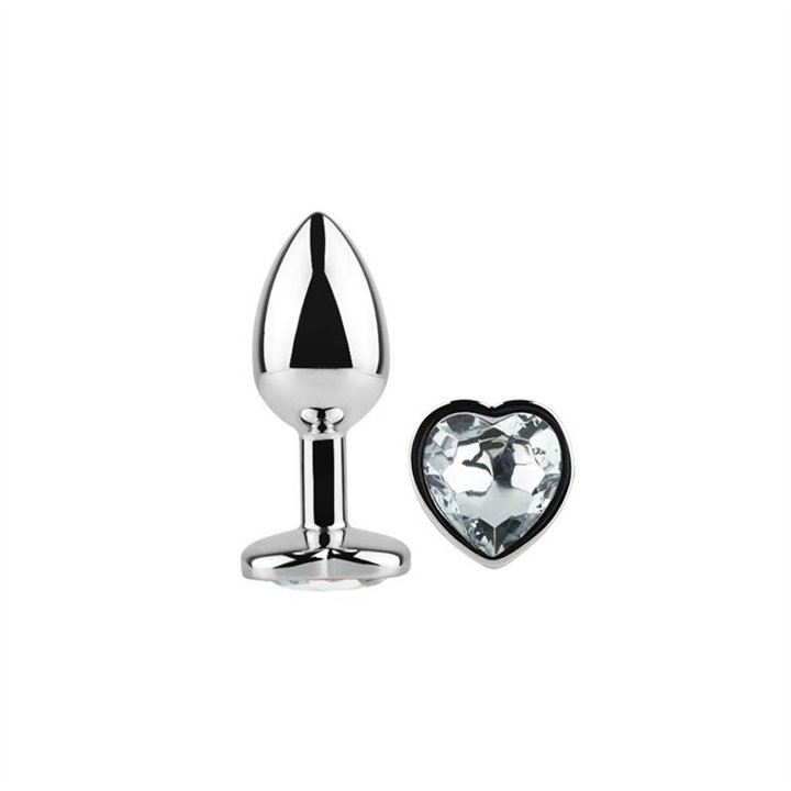 Heart Shaped Butt Plug White Size S - AD-242 - Teknashop Ltd