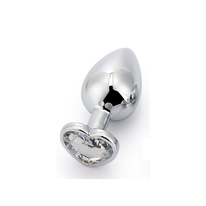 Heart Shaped Butt Plug White Size S - AD-242 - Teknashop Ltd