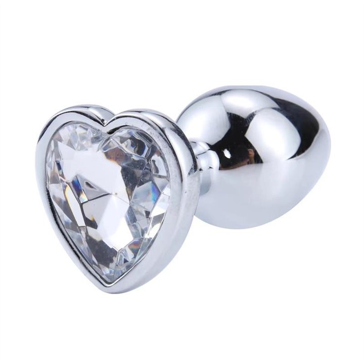 Heart Shaped Butt Plug White Size S - AD-242 - Teknashop Ltd