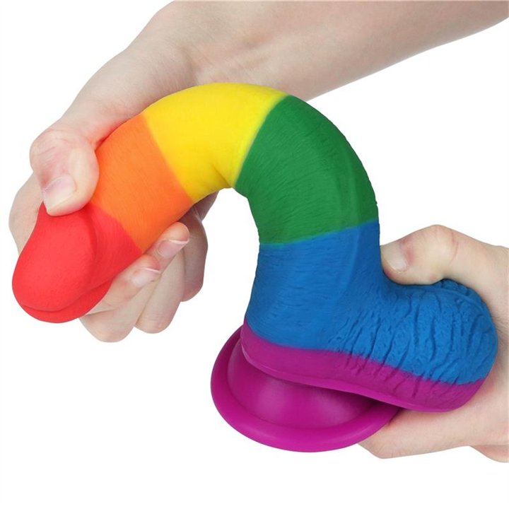 Dildo Prider 7.5 Liquid Silicone LGBT - LO-LV410026 - Teknashop Ltd