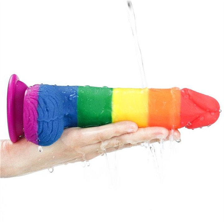 Dildo Prider 7.5 Liquid Silicone LGBT - LO-LV410026 - Teknashop Ltd