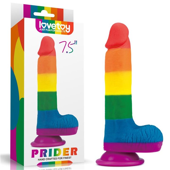 Dildo Prider 7.5 Liquid Silicone LGBT - LO-LV410026 - Teknashop Ltd