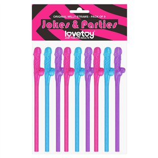 Willy Straws Various Colors Pack of 9 - LO-LV765001C - Teknashop Ltd