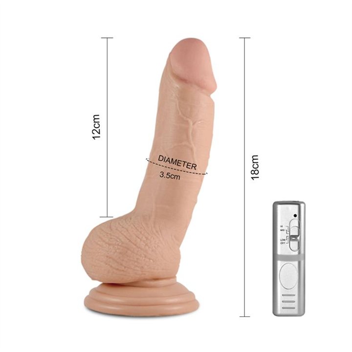 Dildo Real Extreme with Vibration 7 Flesh - LO-350047-1 - Teknashop Ltd