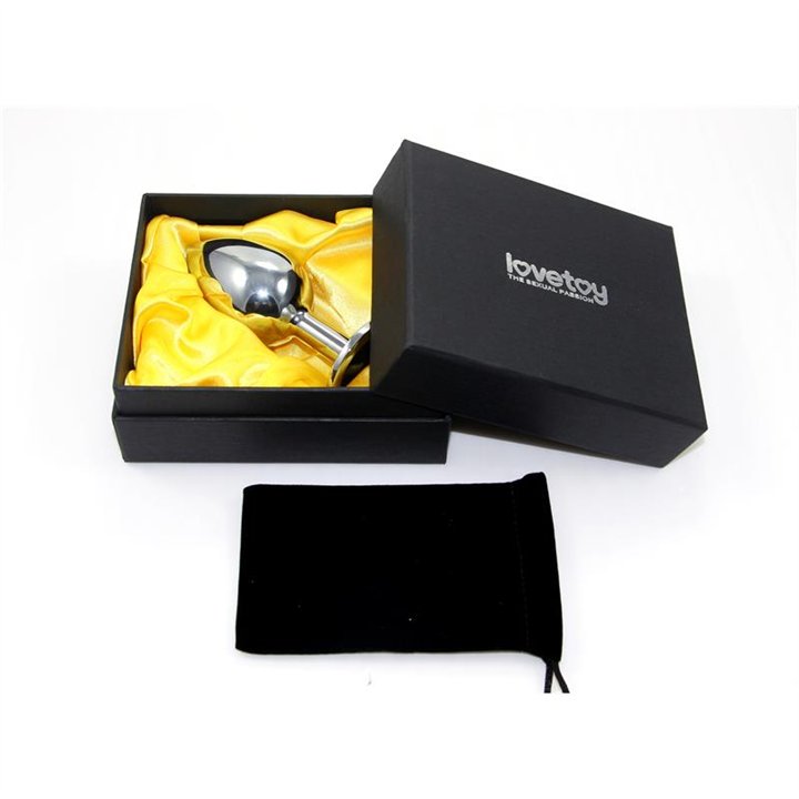 Butt Plug Silver Rosebud Classic with Black Jewel Size S - LO-RO-SS - Teknashop Ltd