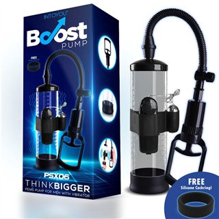 Manual Penis Pump with Vibration Attachment PSX06 - BO-081 - Teknashop Ltd