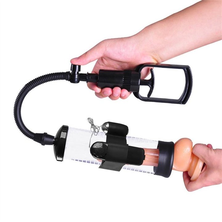 Manual Penis Pump with Vibration Attachment PSX06 - BO-081 - Teknashop Ltd