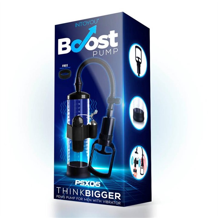 Manual Penis Pump with Vibration Attachment PSX06 - BO-081 - Teknashop Ltd