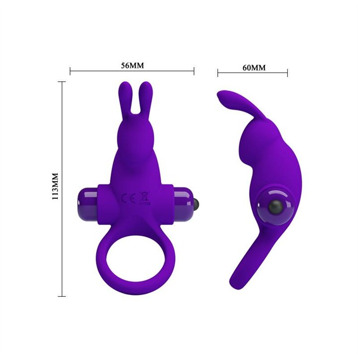 Vibrating Rabbit Cock Ring - BI-210204-1 - Teknashop Ltd