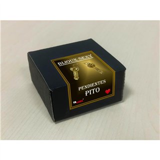 Golden Penis-Shaped Earrings. - 8412345048920 - Teknashop Ltd
