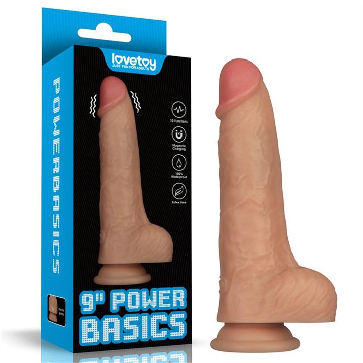 Power Basics Dildo with Vibration 9 - LO-LV111204 - Teknashop Ltd