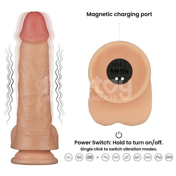 Power Basics Dildo with Vibration 9 - LO-LV111204 - Teknashop Ltd