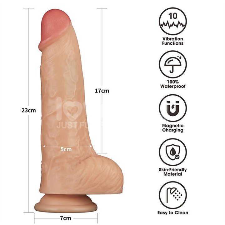 Power Basics Dildo with Vibration 9 - LO-LV111204 - Teknashop Ltd