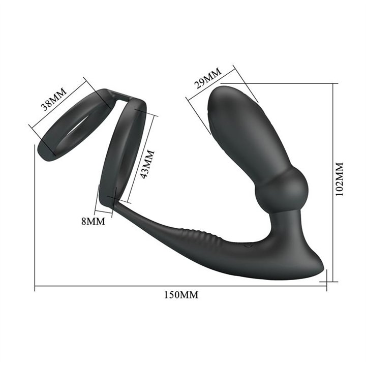 Emoni Vibrating Butt Plug and Cock Ring - BI-210341 - Teknashop Ltd