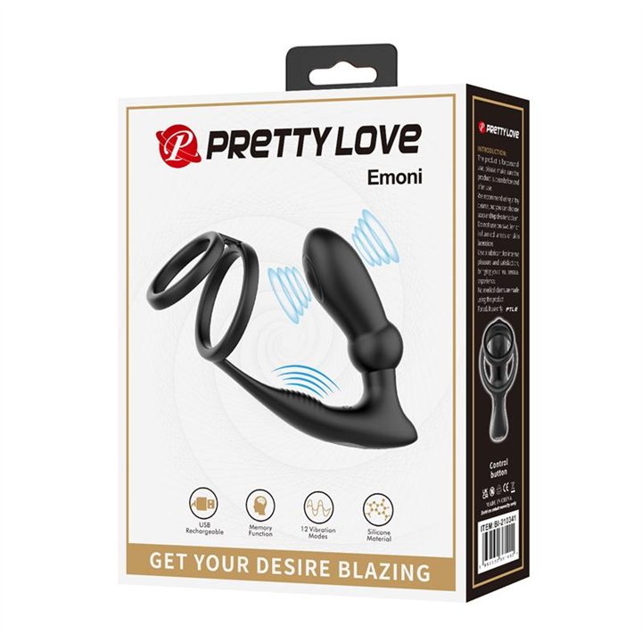Emoni Vibrating Butt Plug and Cock Ring - BI-210341 - Teknashop Ltd